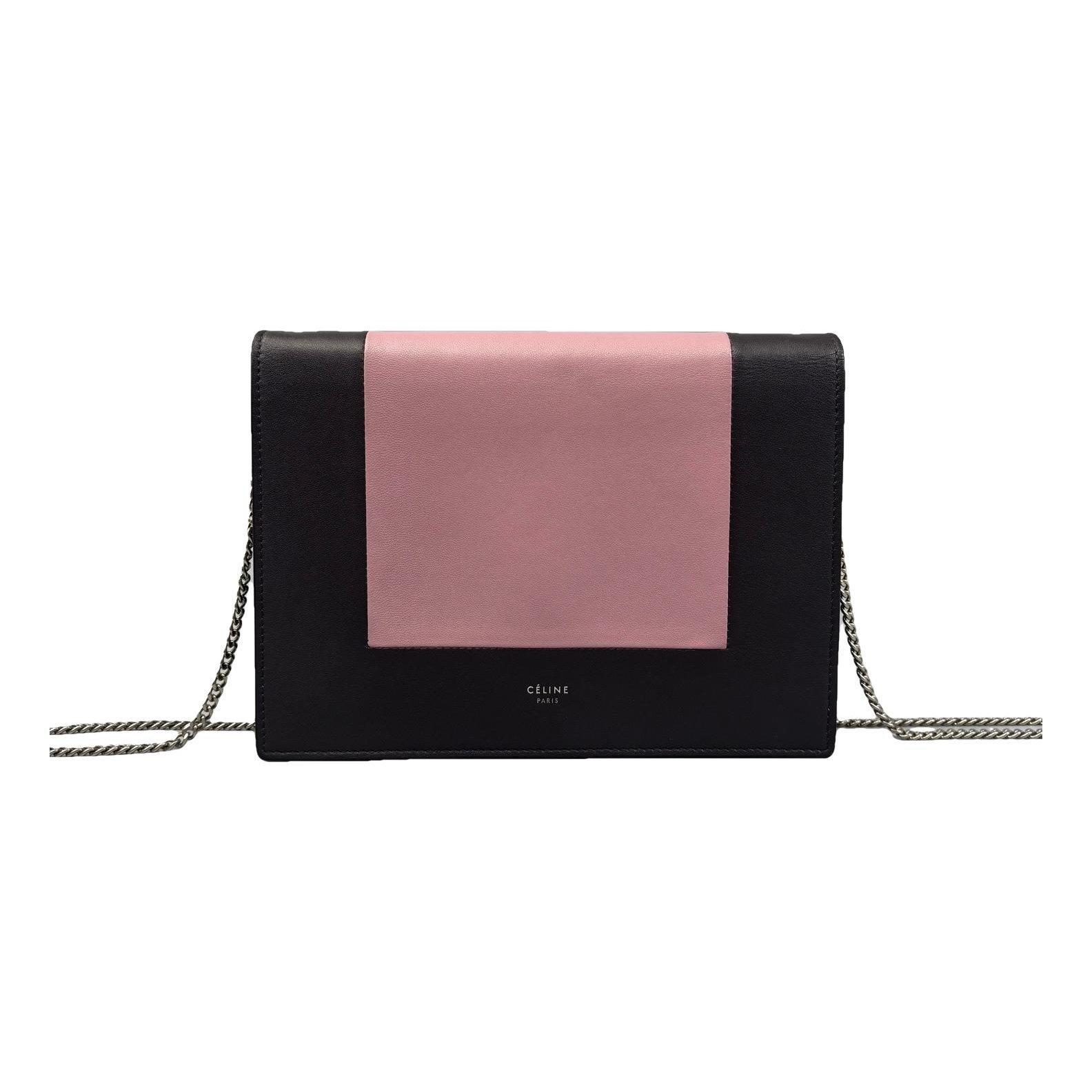 Frame leather handbag