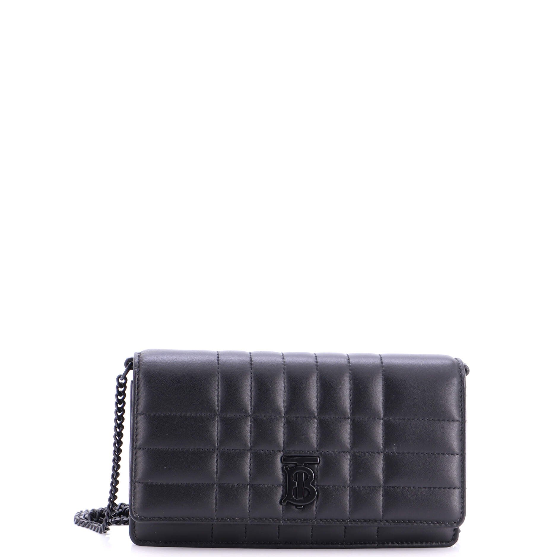 Lola Clutch on Chain Quilted Leather