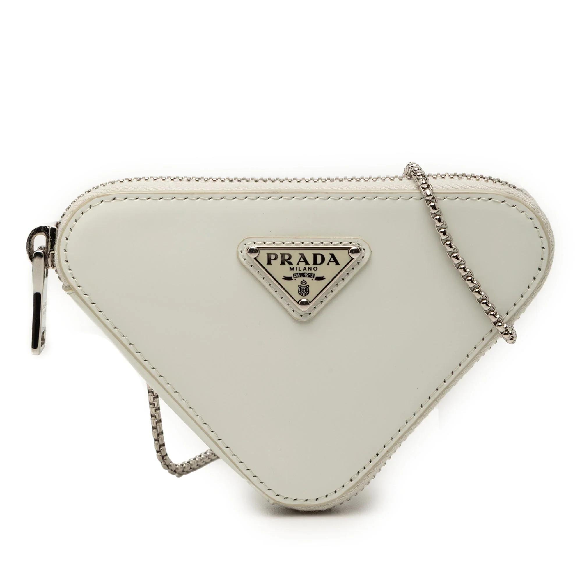Triangle pony-style calfskin handbag