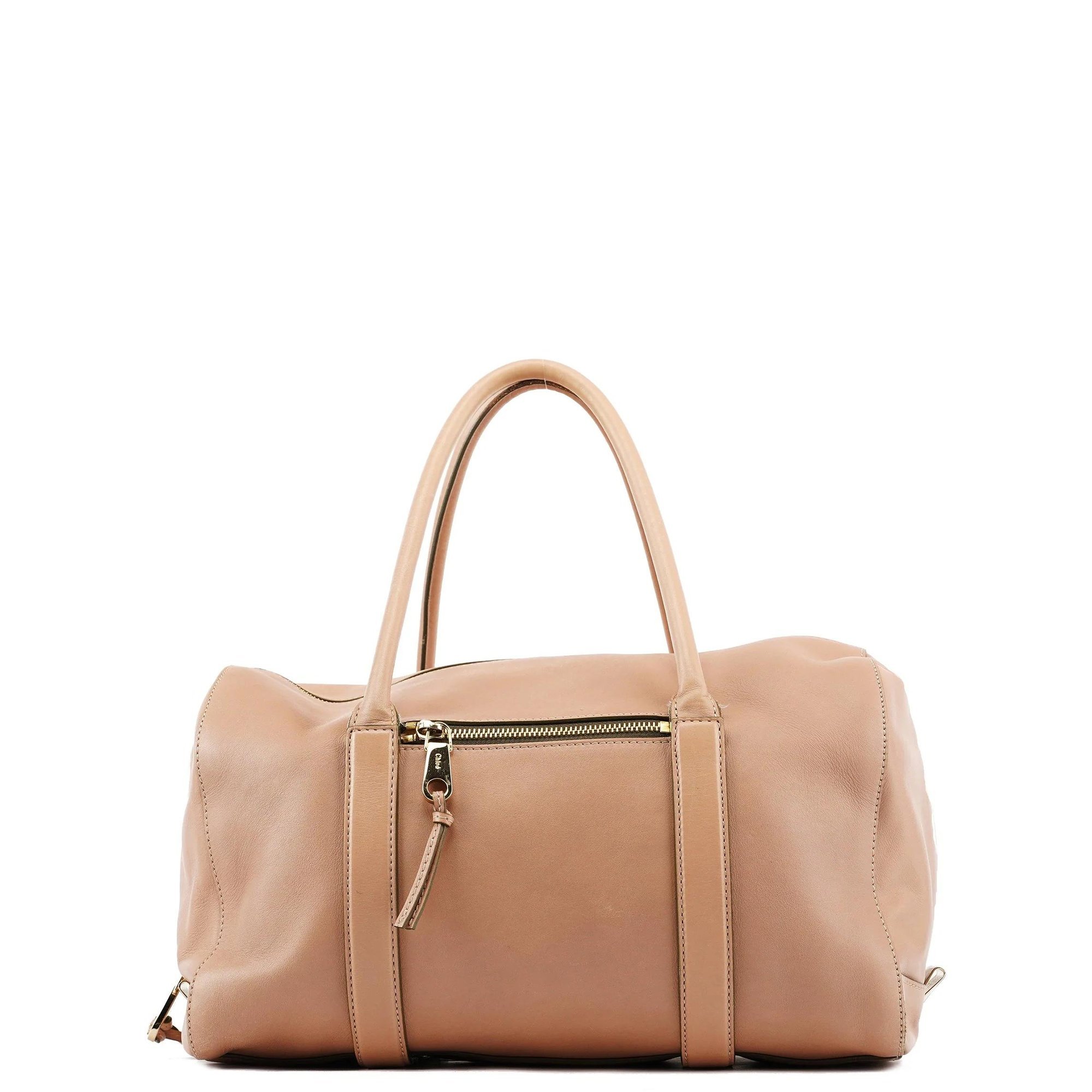 Madeleine leather bowling bag