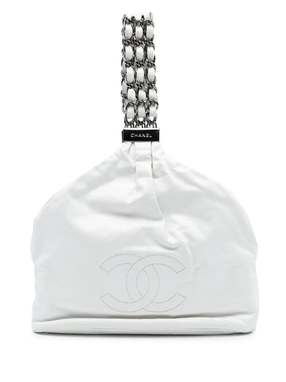 2006-2008 CC Lambskin Rock and Chain Hobo Bag handbag