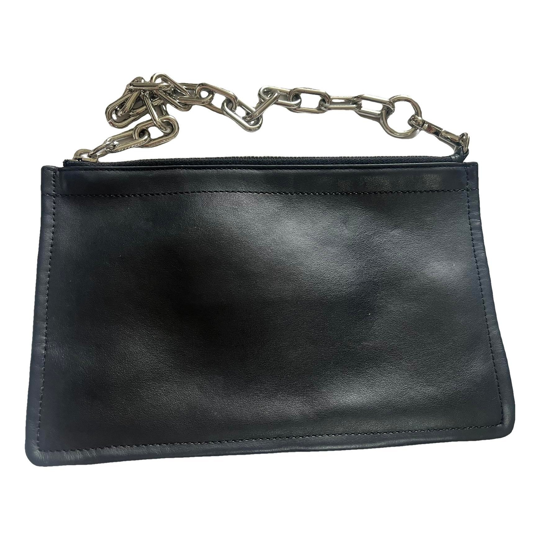 Leather clutch bag