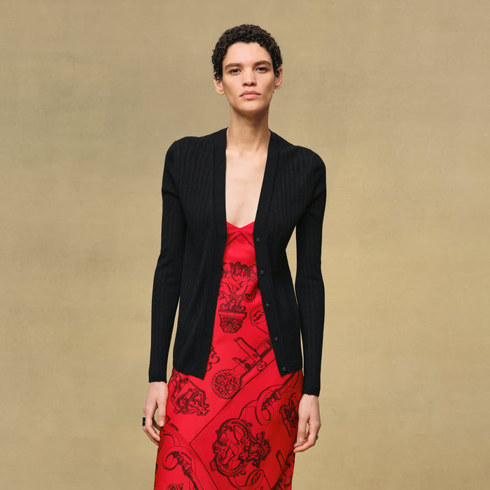 Noir Long-sleeve Cardigan