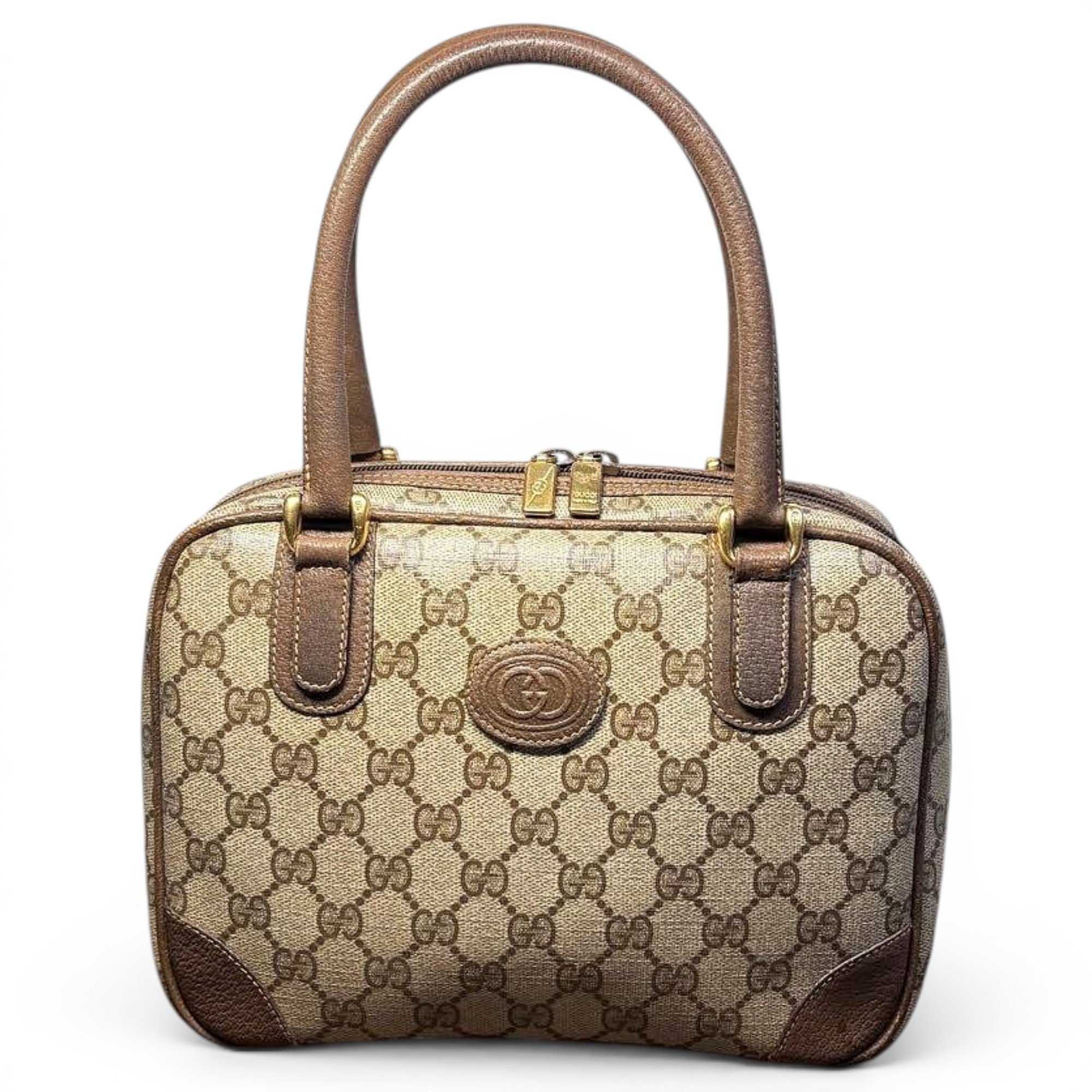 Boston leather handbag