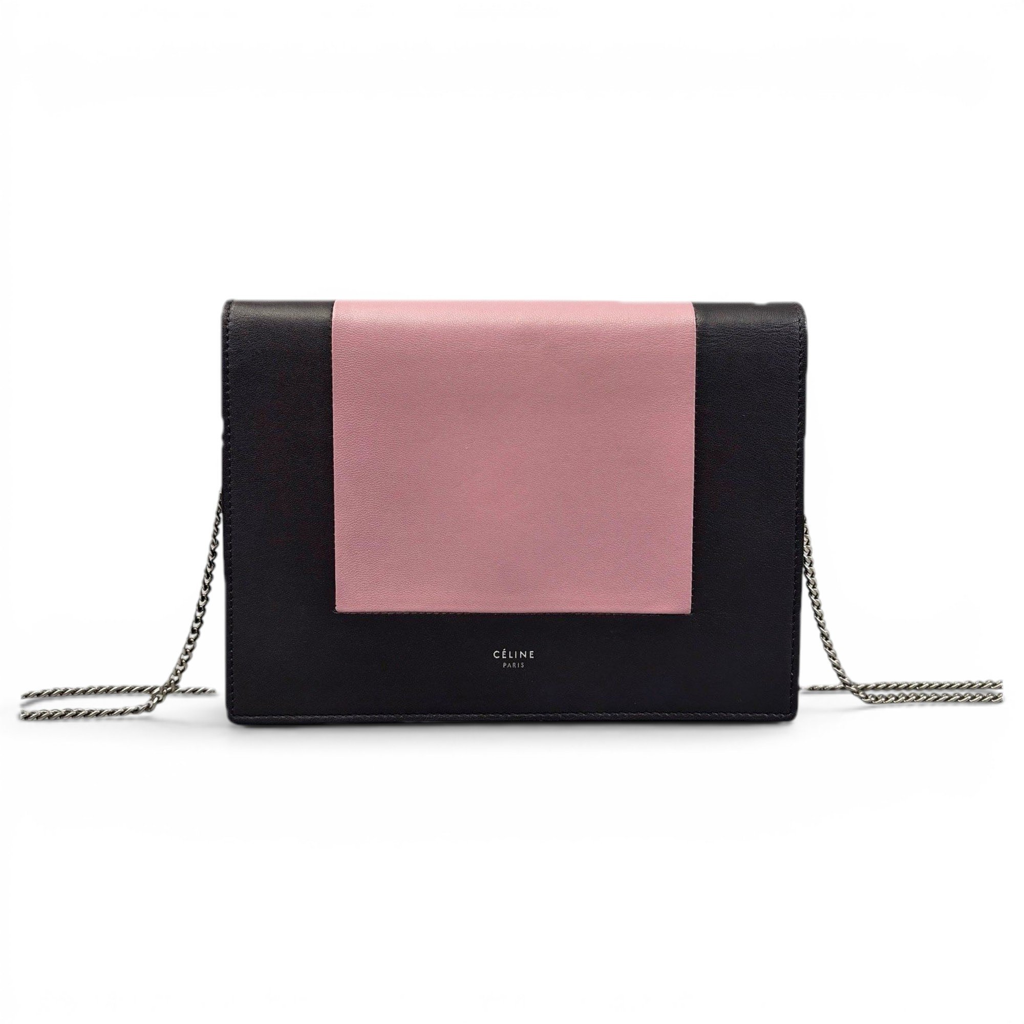 Frame leather handbag