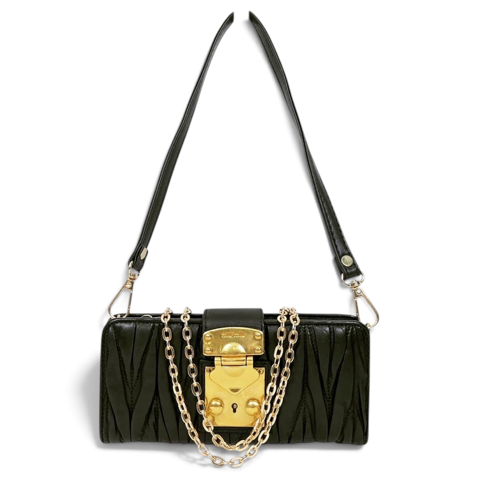 Matelassé leather crossbody bag