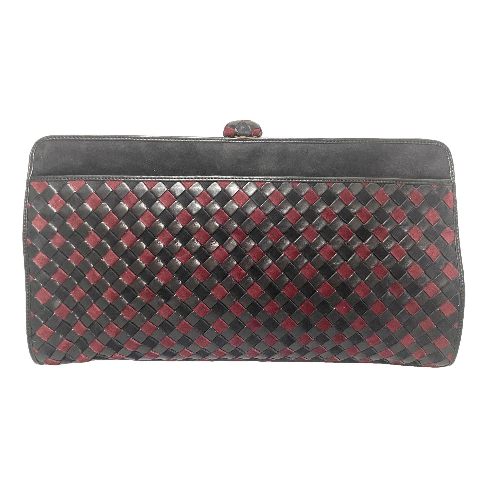 Leather clutch bag