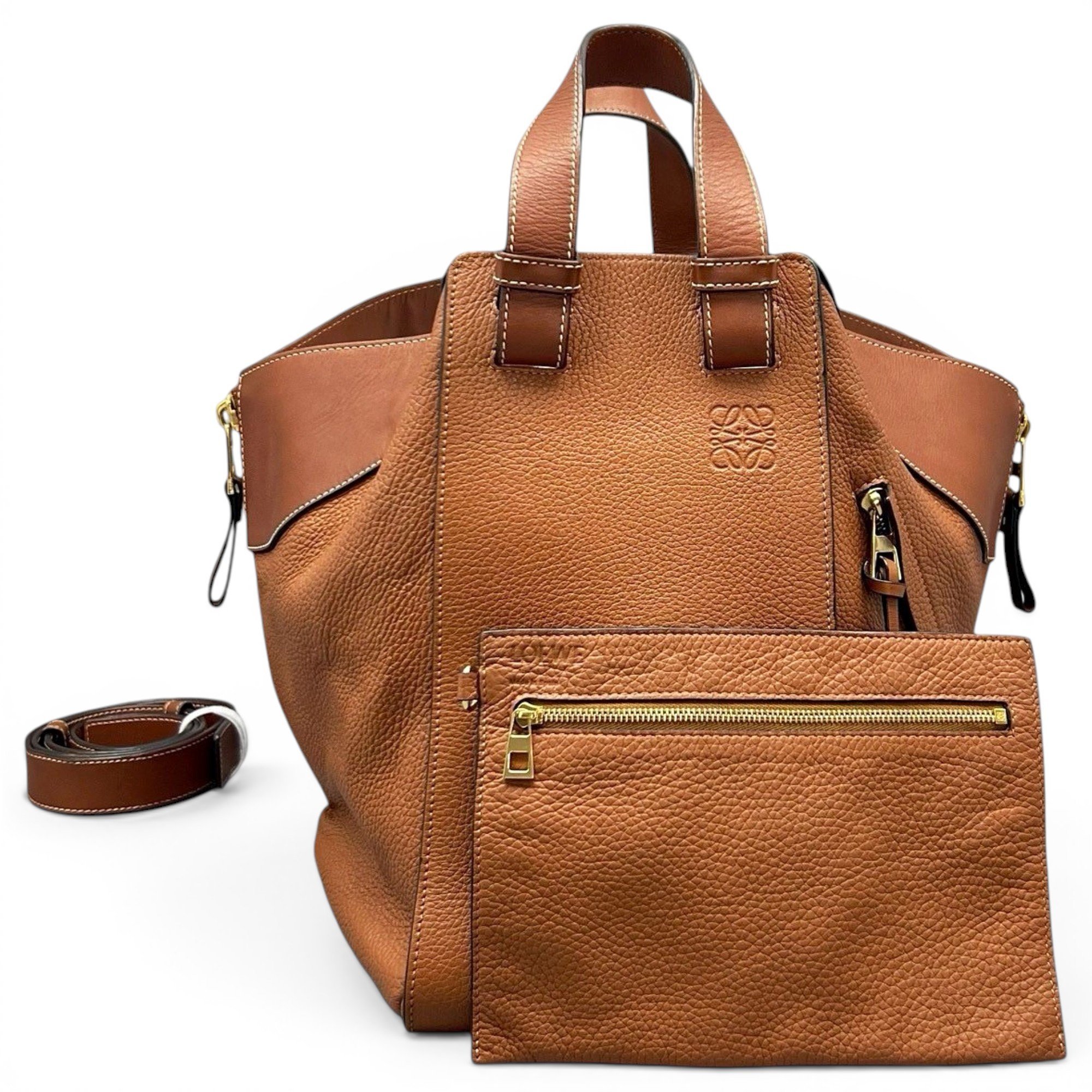 Hammock leather handbag