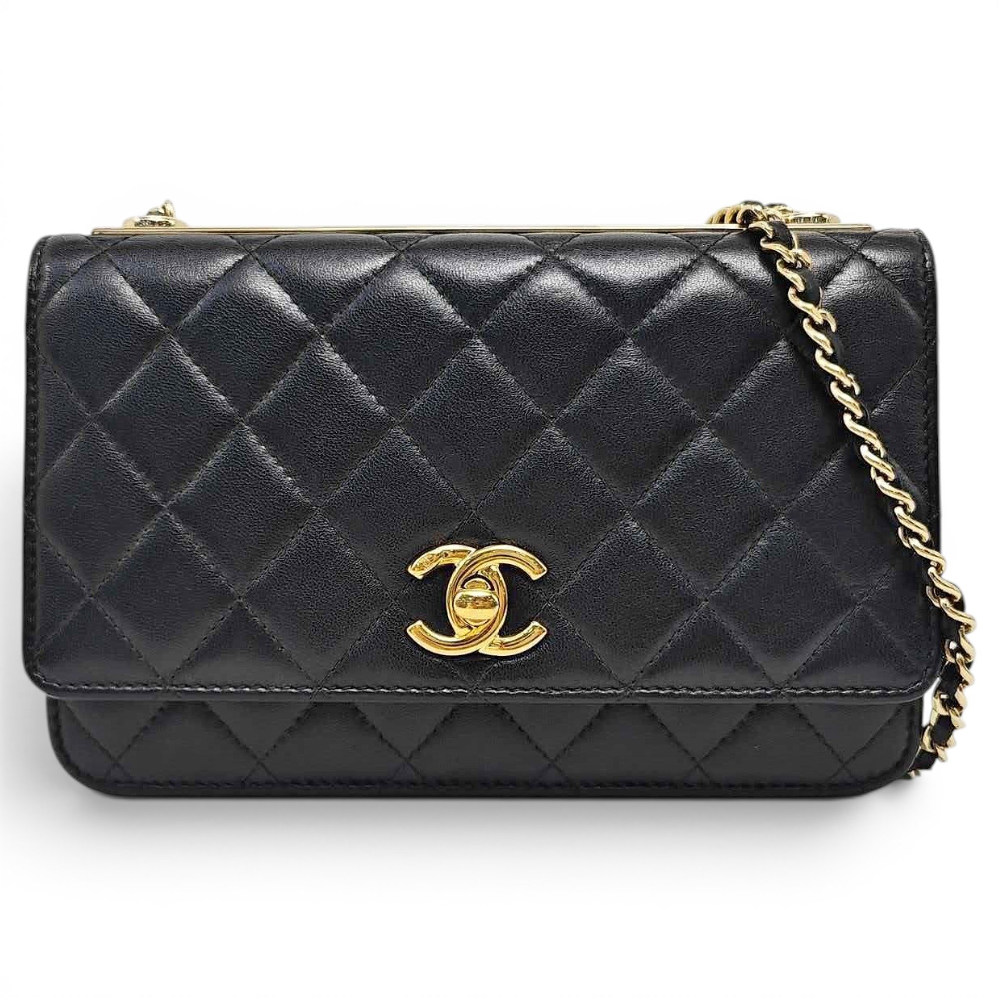 Trendy CC Wallet on Chain leather crossbody bag