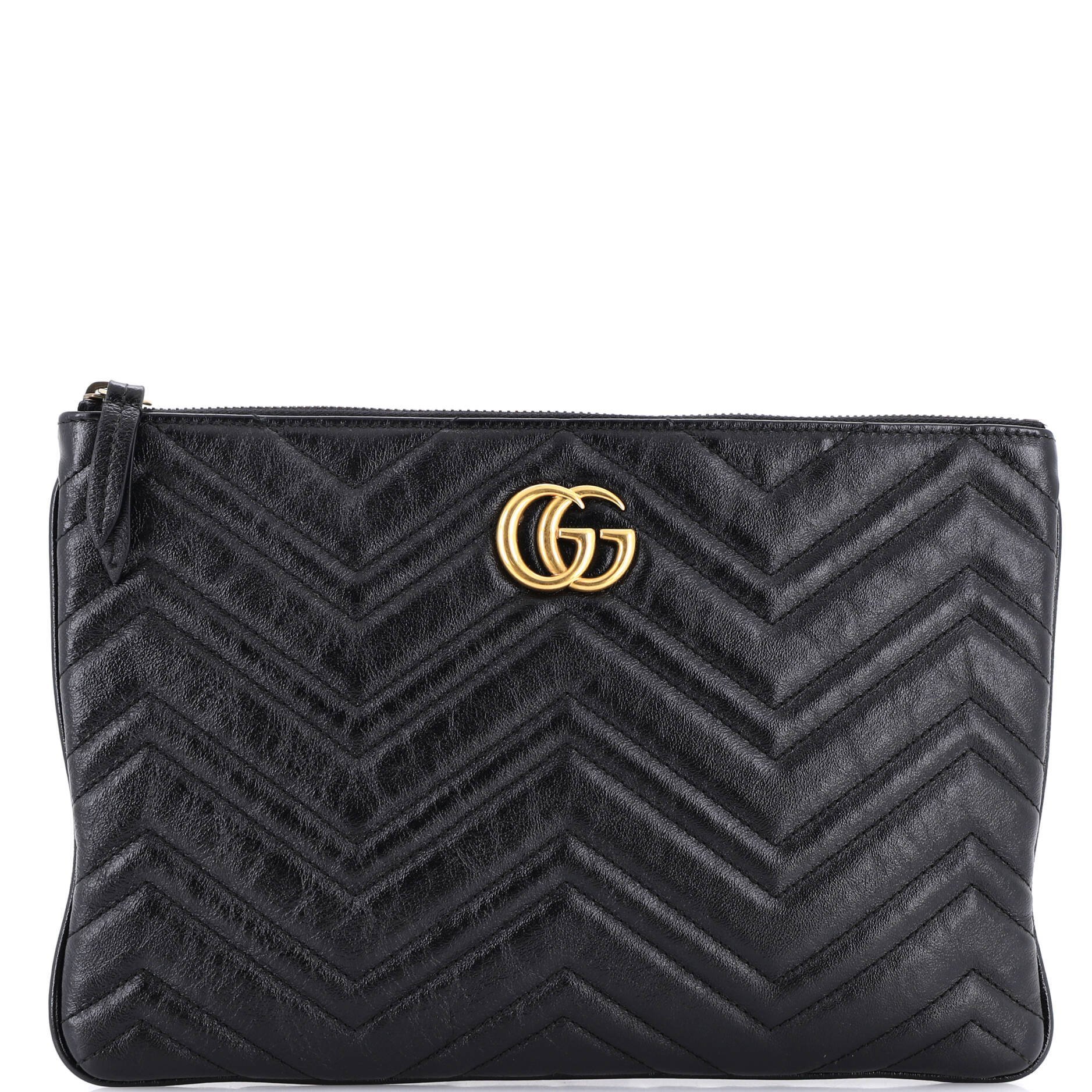 Leather clutch bag