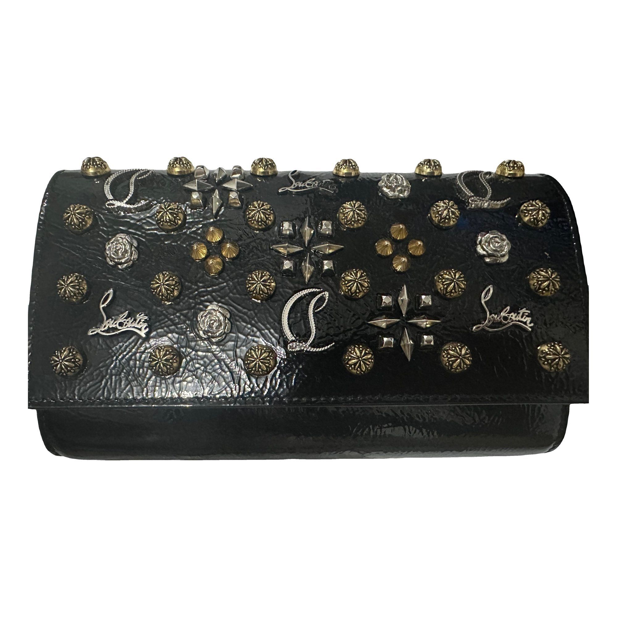 Patent leather clutch bag