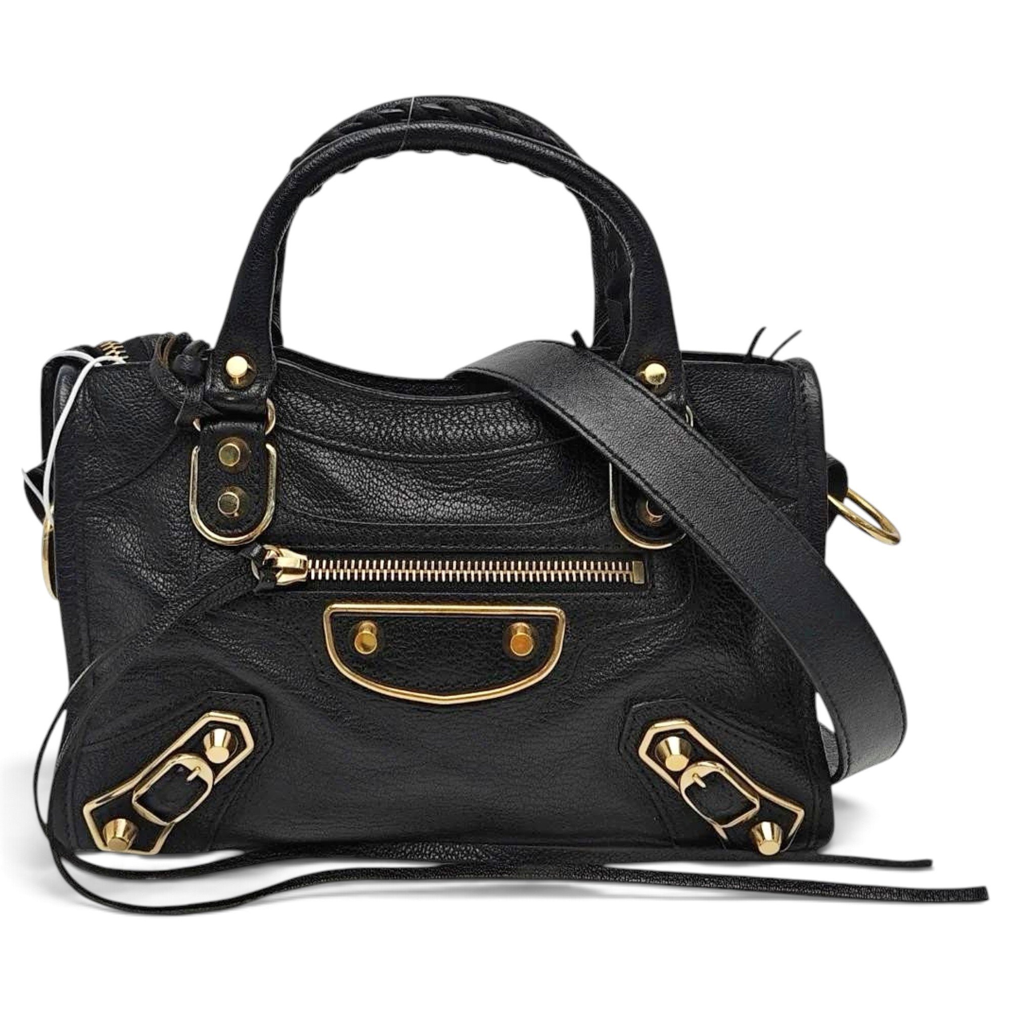 City leather handbag