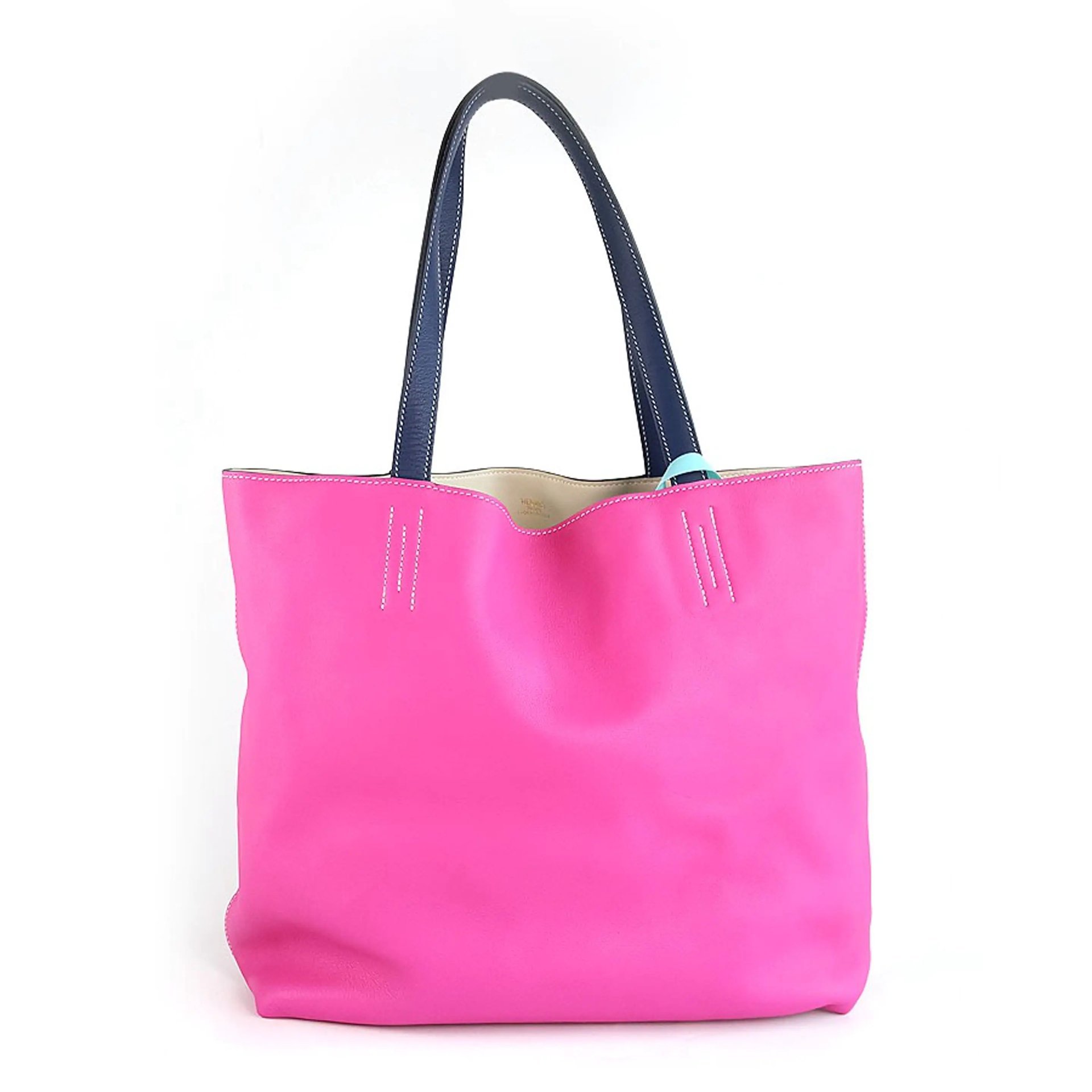 Double sens leather tote
