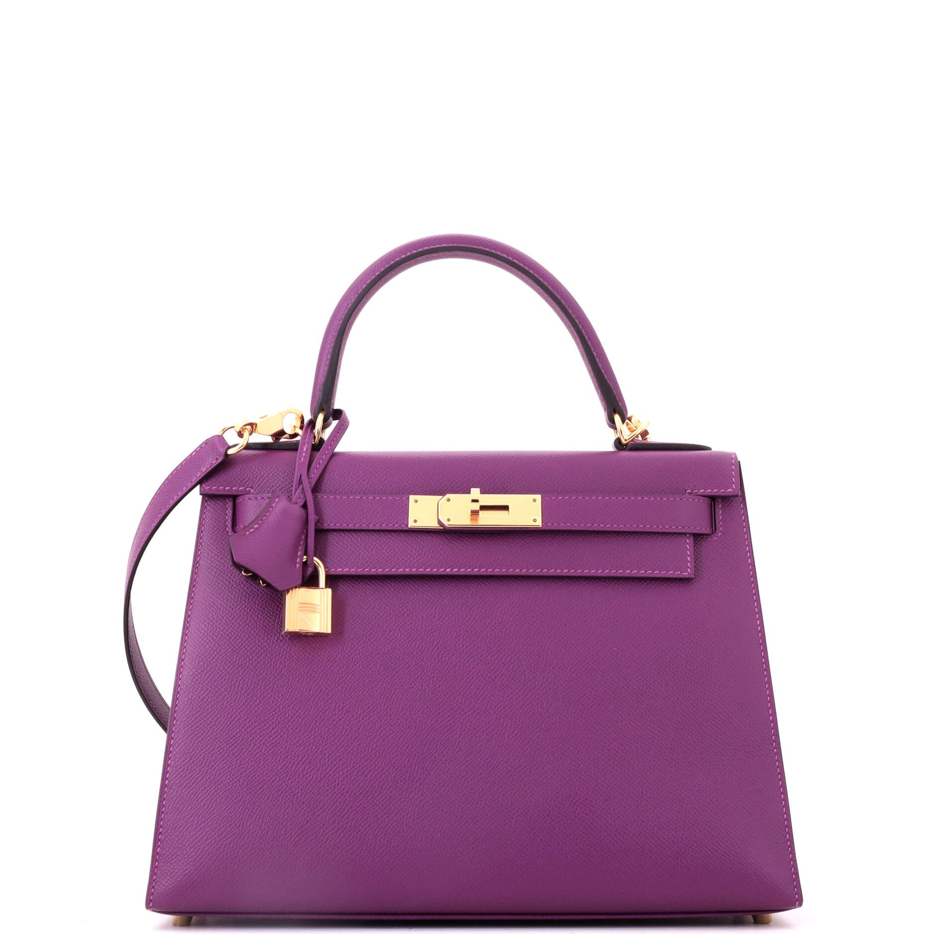 Kelly Handbag Anemone Epsom with Gold Hardware 28