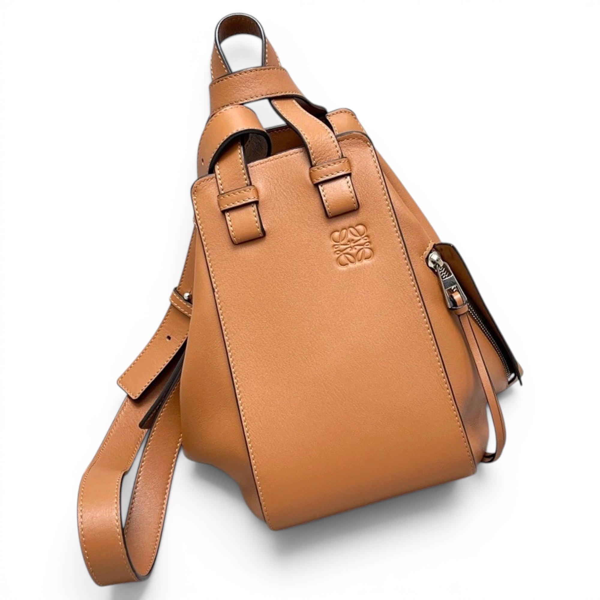 Hammock leather handbag