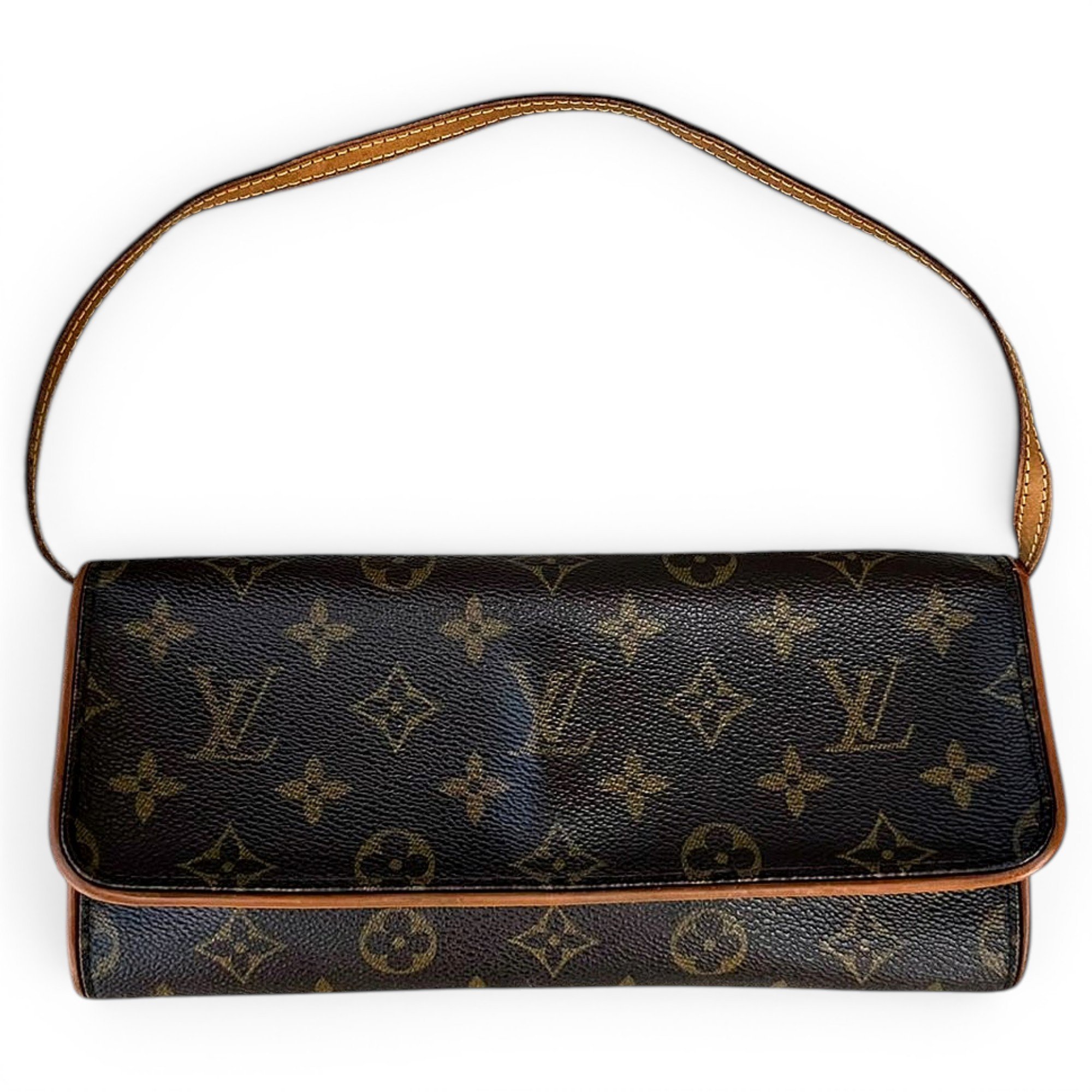 Twin leather crossbody bag