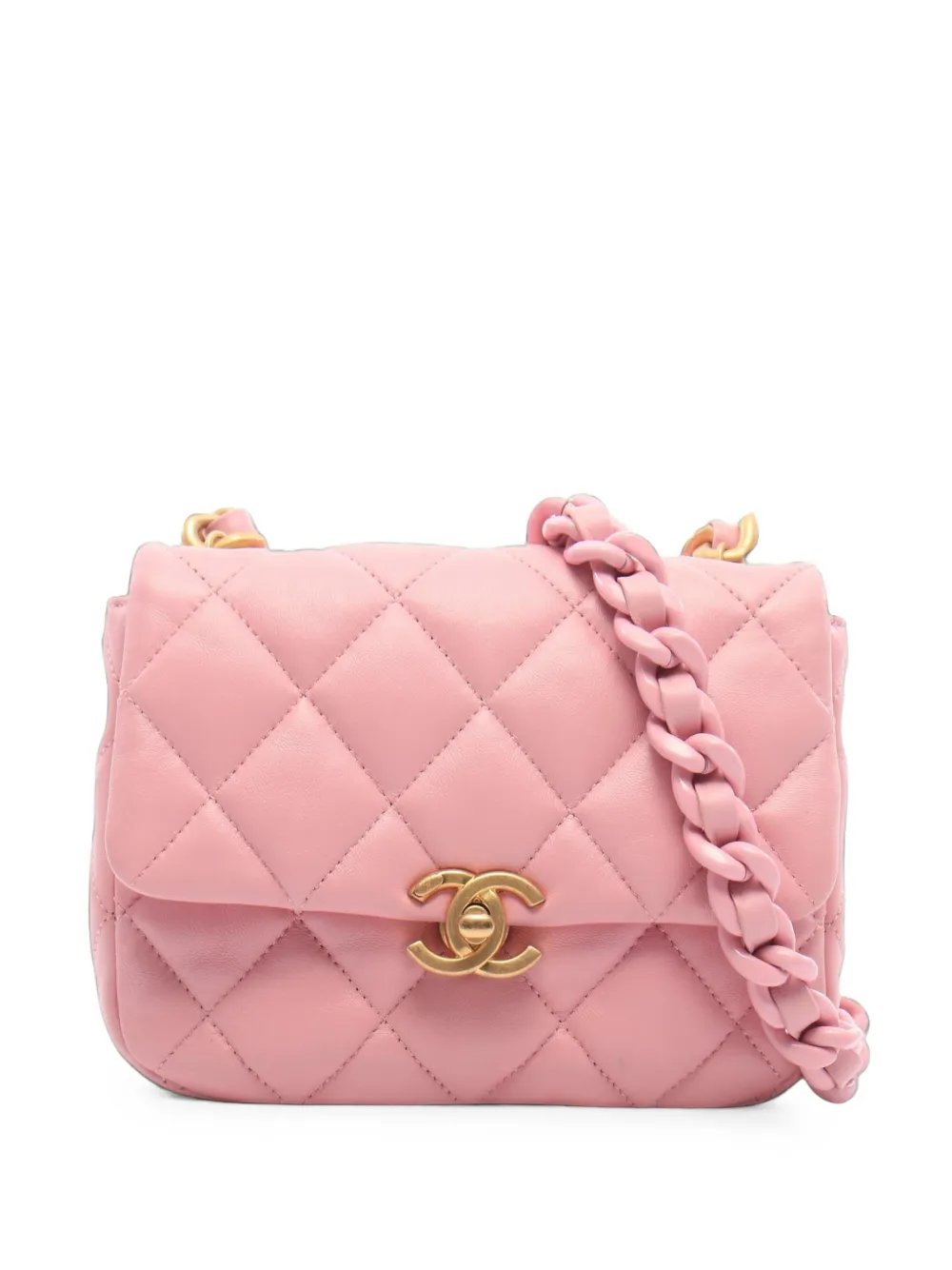 matelassé chain shoulder bag