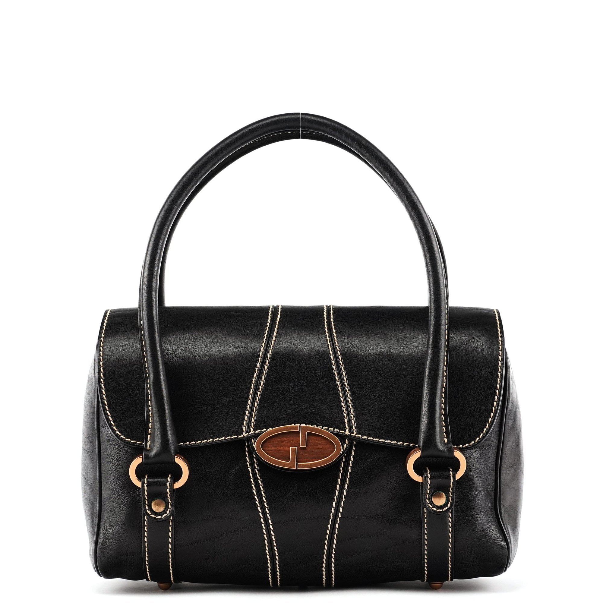 Jackie leather bowling bag