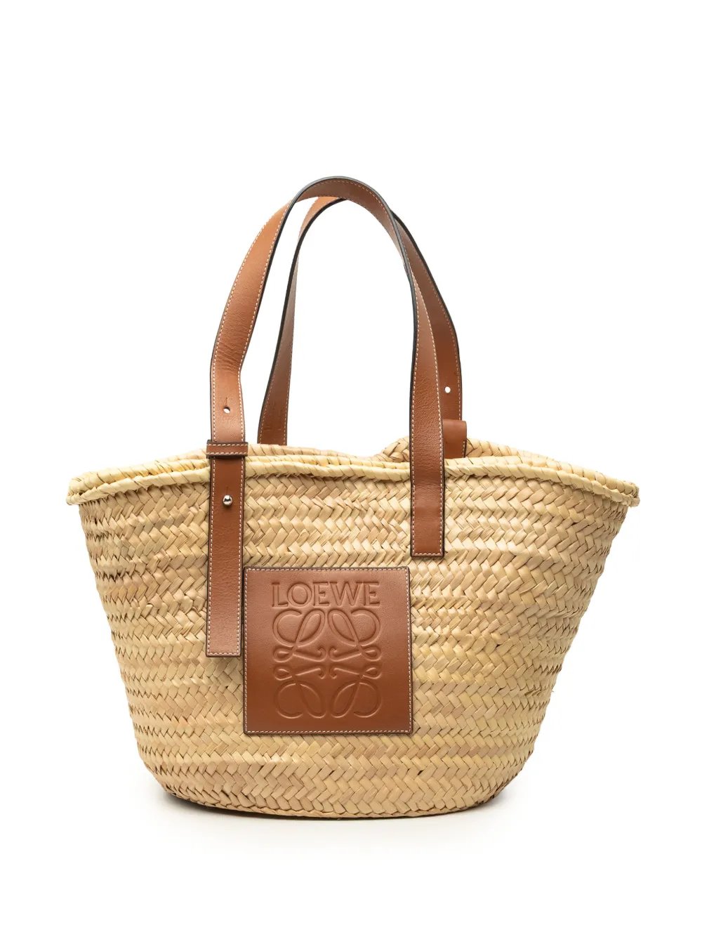 2018 Medium Raffia Anagram Basket tote bag