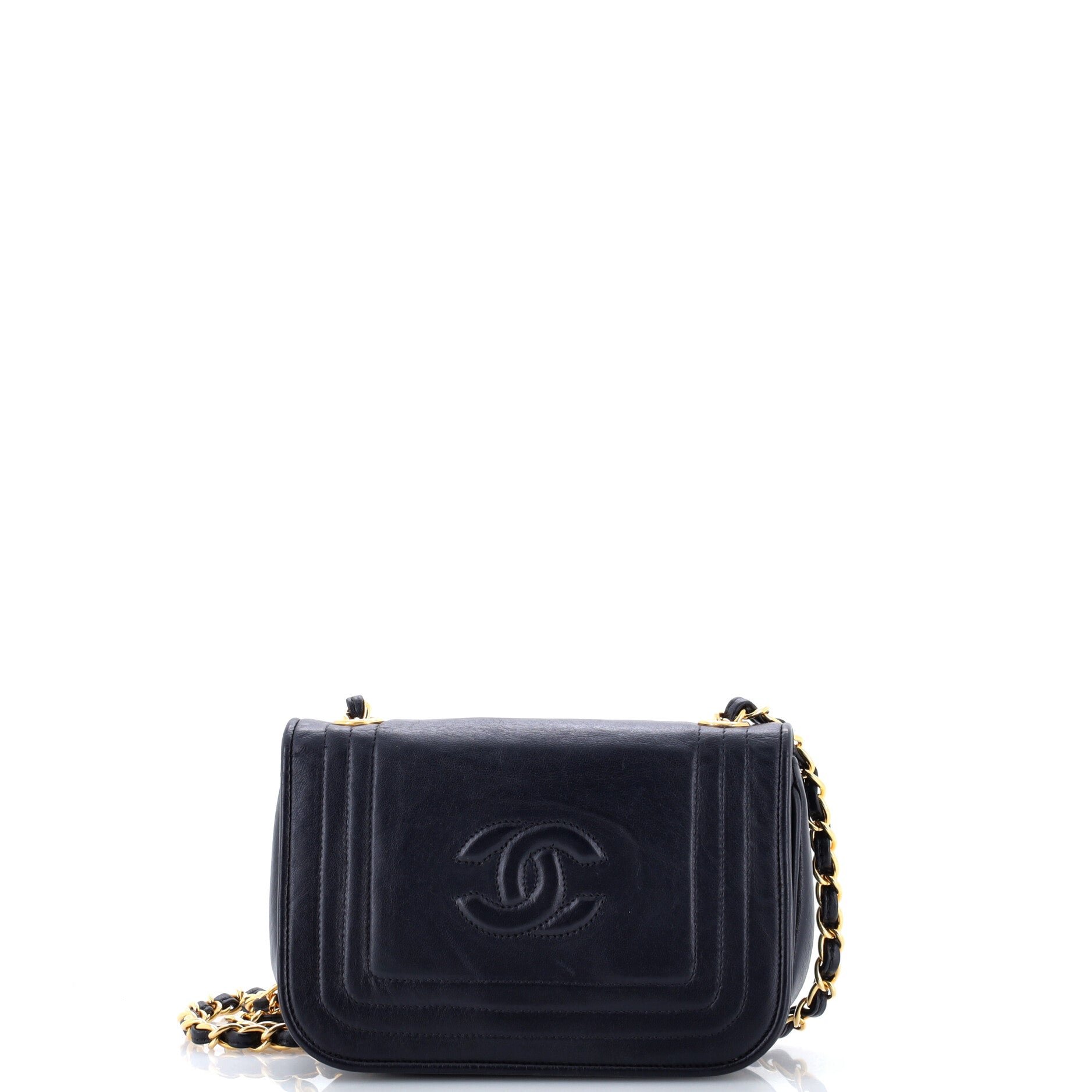Vintage CC Stitch Flap Bag Leather Mini