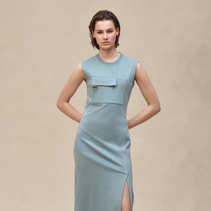 Bleu Adriatique Long Dress