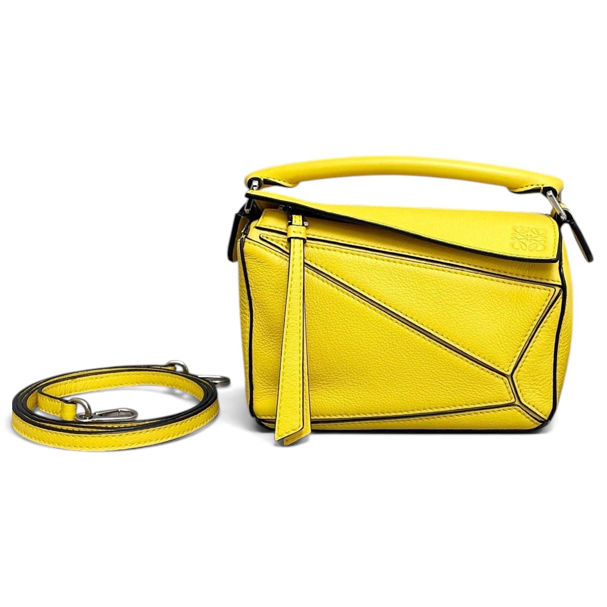 Puzzle leather handbag