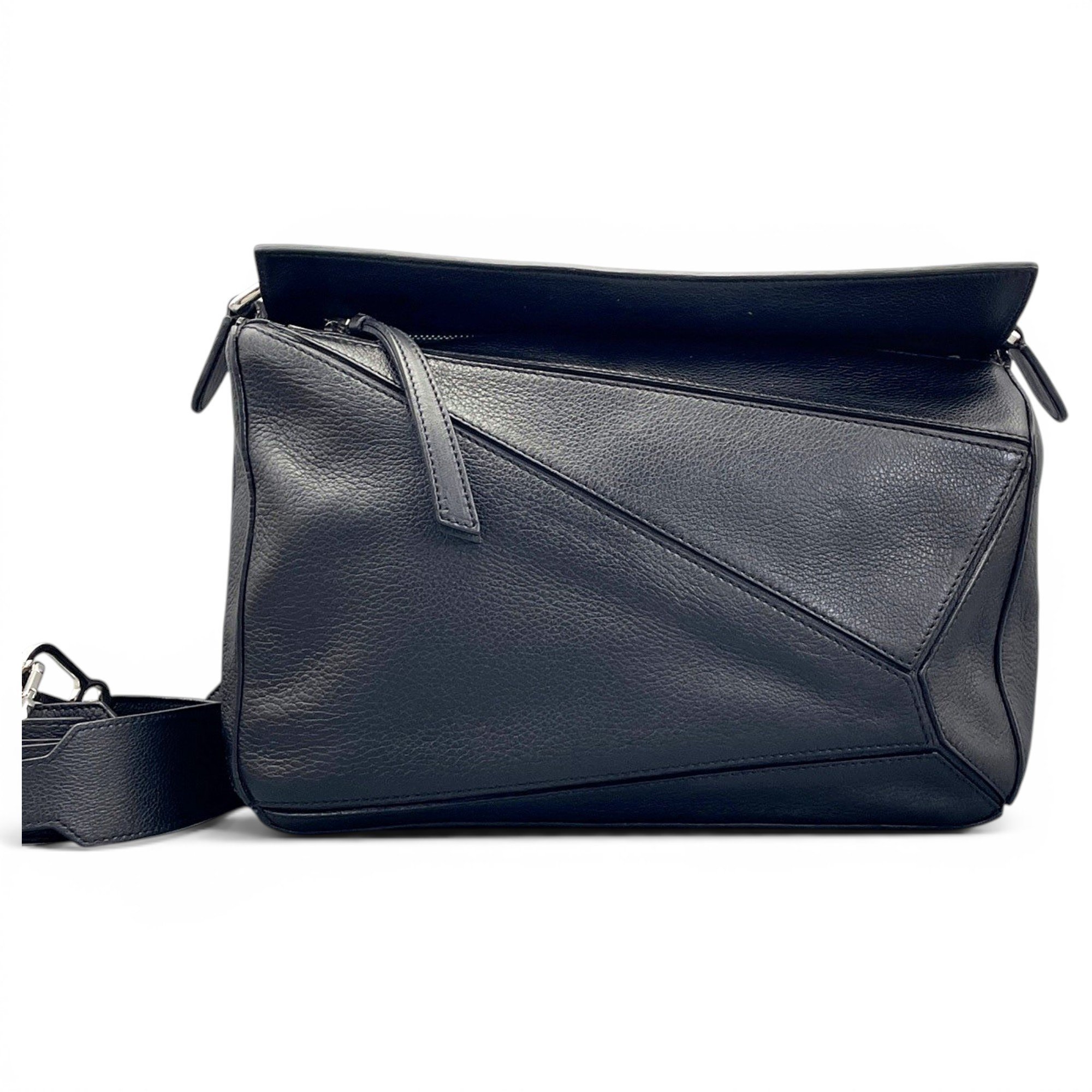 Puzzle leather handbag