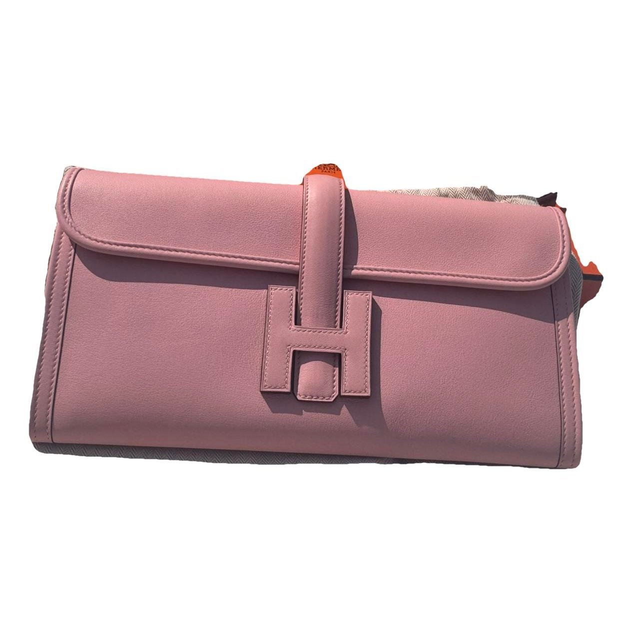 Jige leather clutch bag