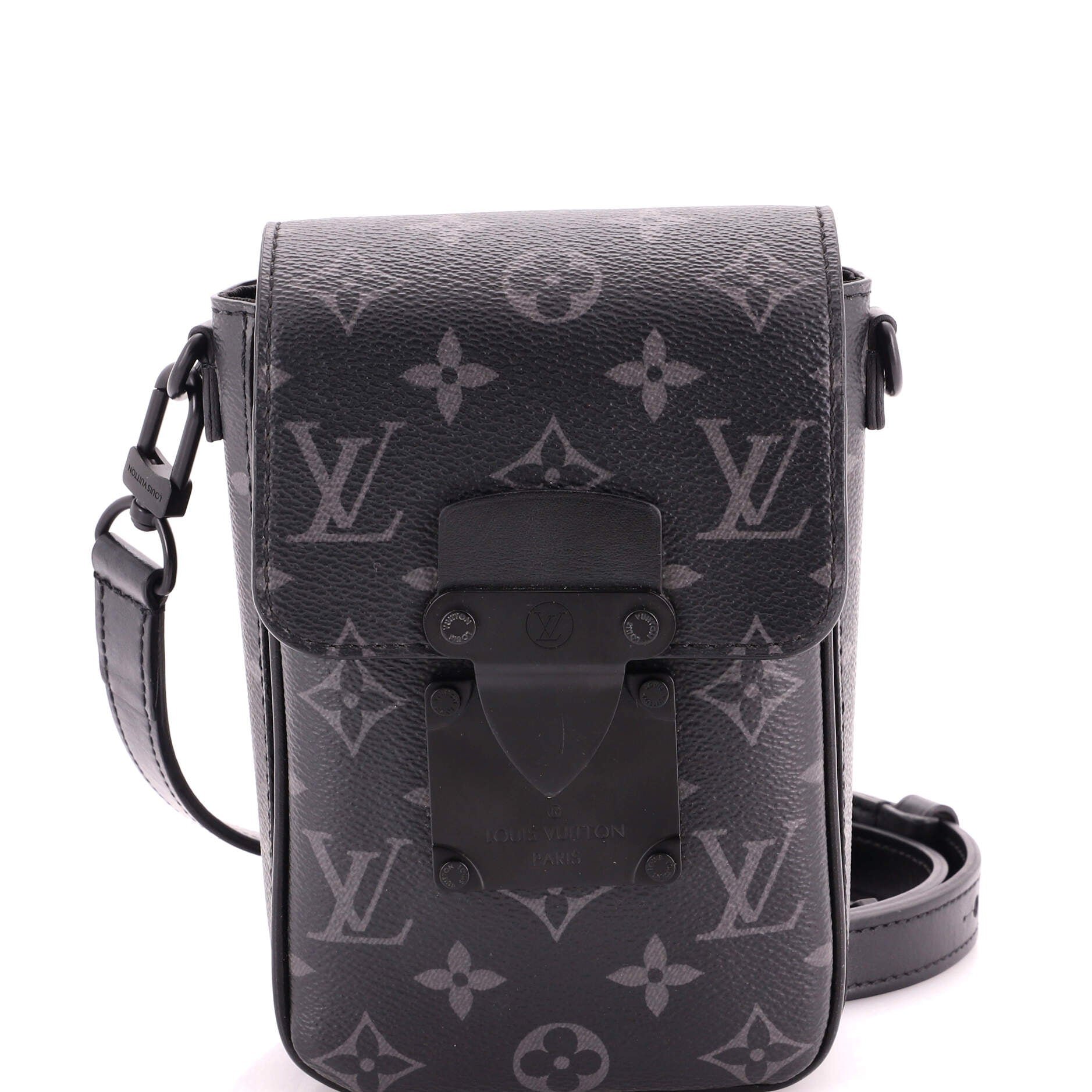 S Lock Vertical Wearable Wallet Monogram Eclipse Canvas