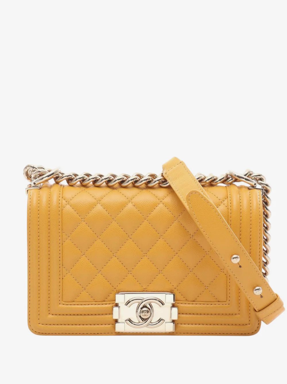 2021-2026 Small Quilted Caviar Boy Flap crossbody bag