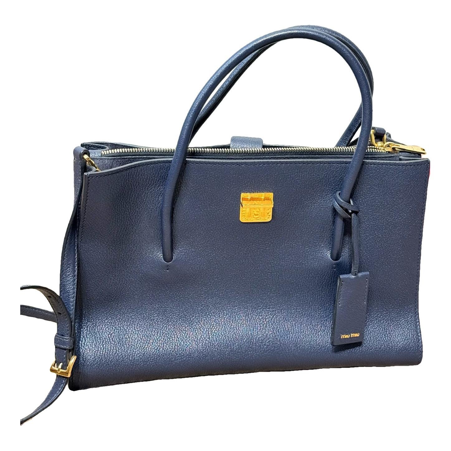 Madras leather tote