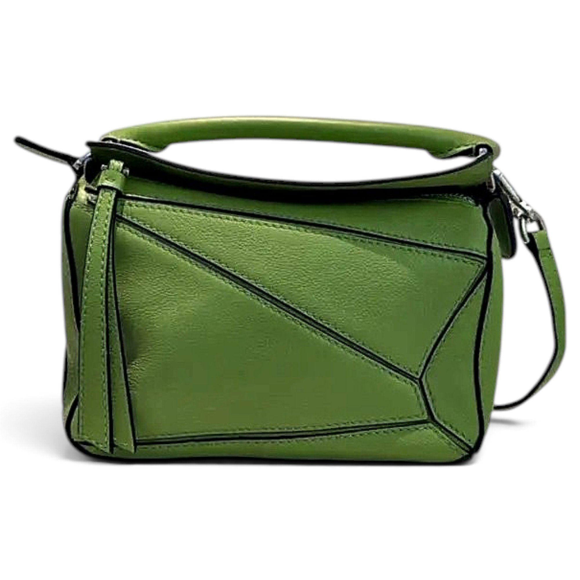 Puzzle leather handbag