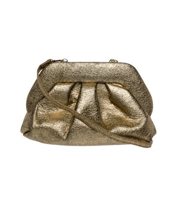 Themoire Leather Evening Bag