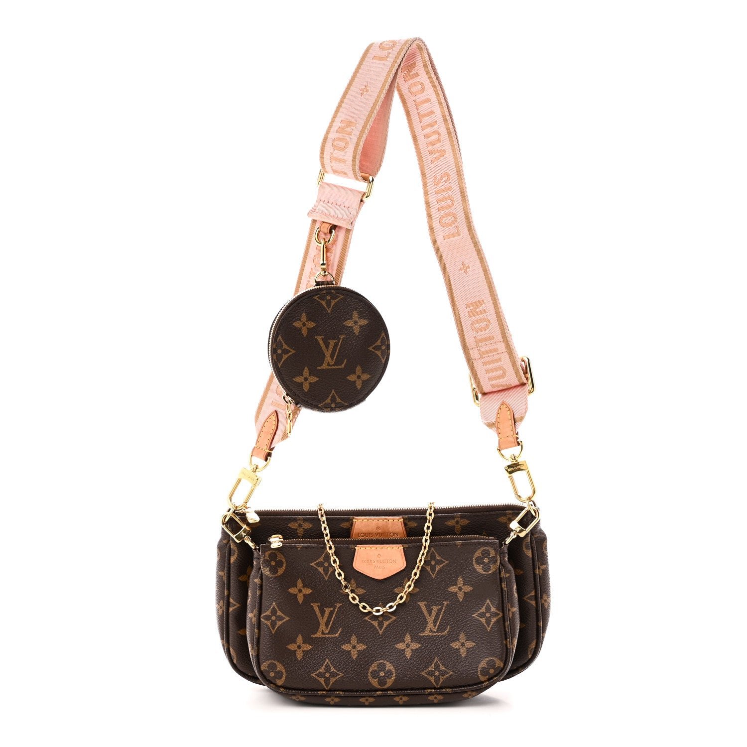 Louis Vuitton Monogram Multi Pochette Accessories Rose Clair