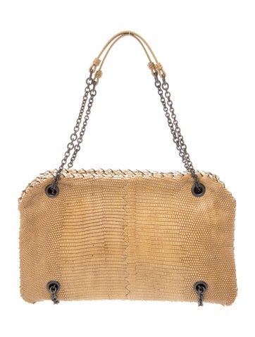 Embossed Leather Shoulder Bag Vintage