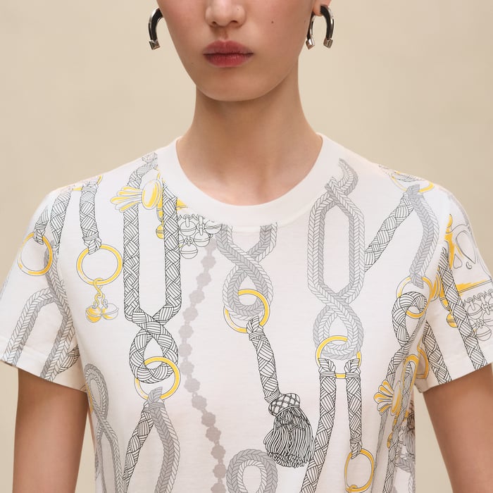 Blanc "Palefroi Remix" Straight T-shirt