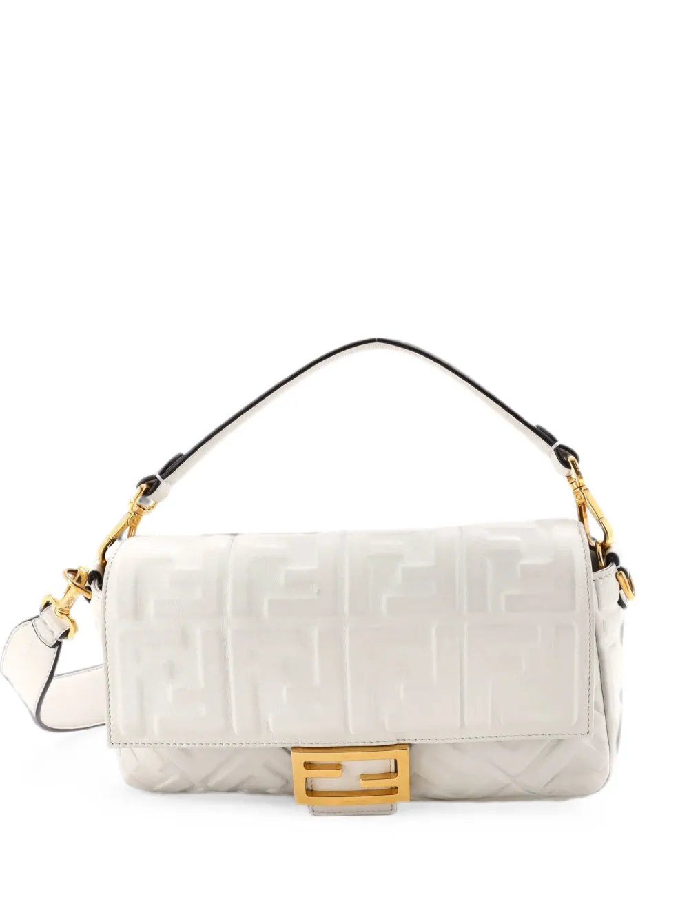 Baguette NM Bag Zucca Embossed Leather Medium crossbody bag