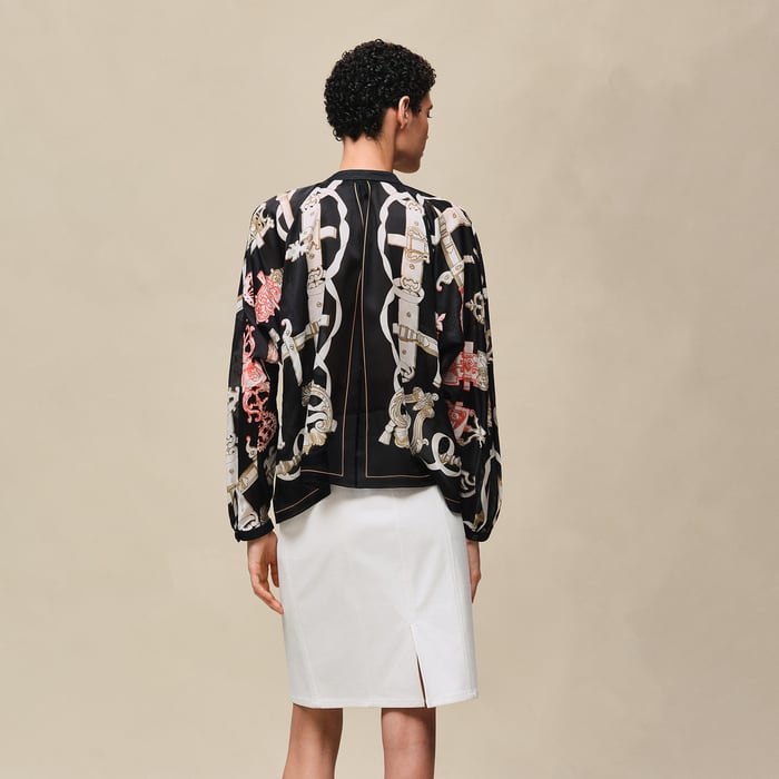 Noir "Ferronnerie Remix" Blouse