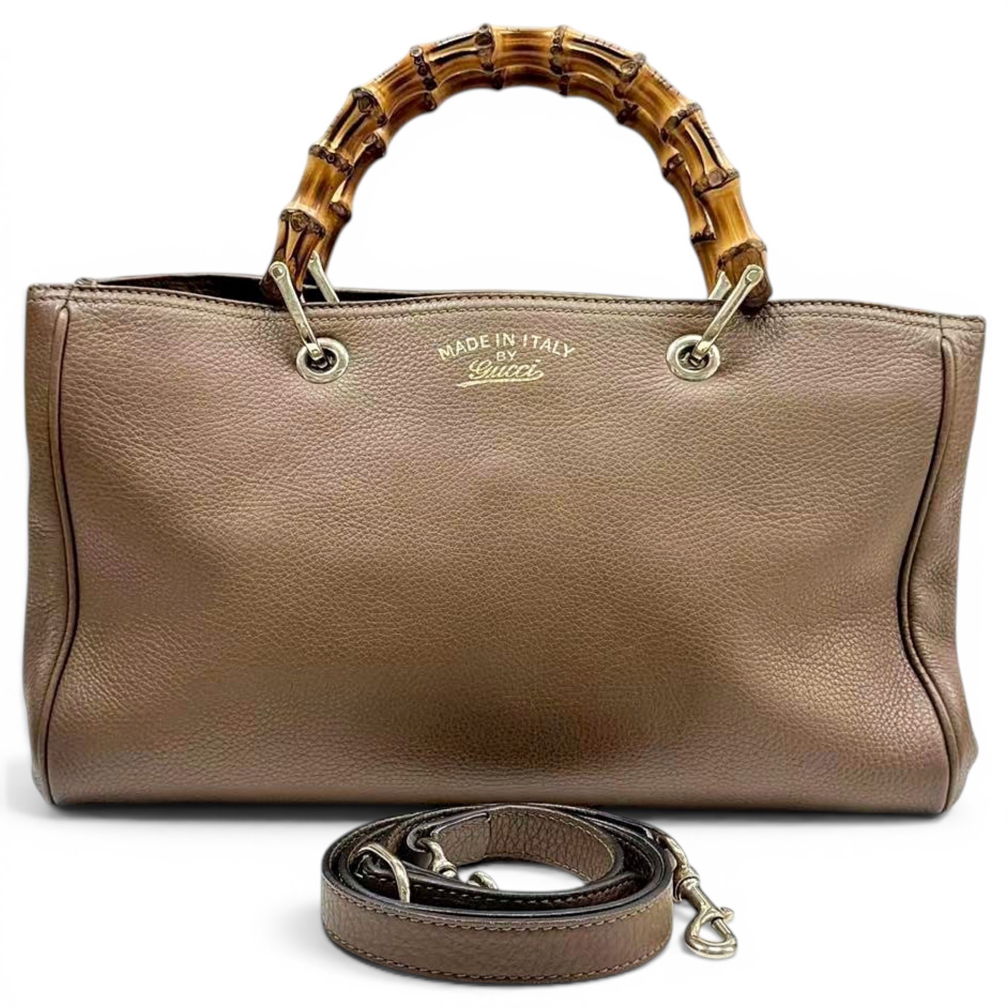Bamboo Shopper leather tote