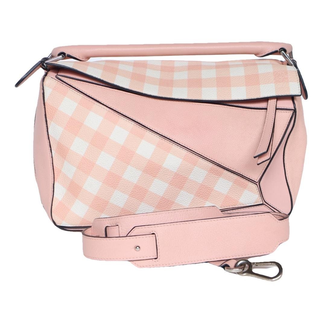 Puzzle leather handbag