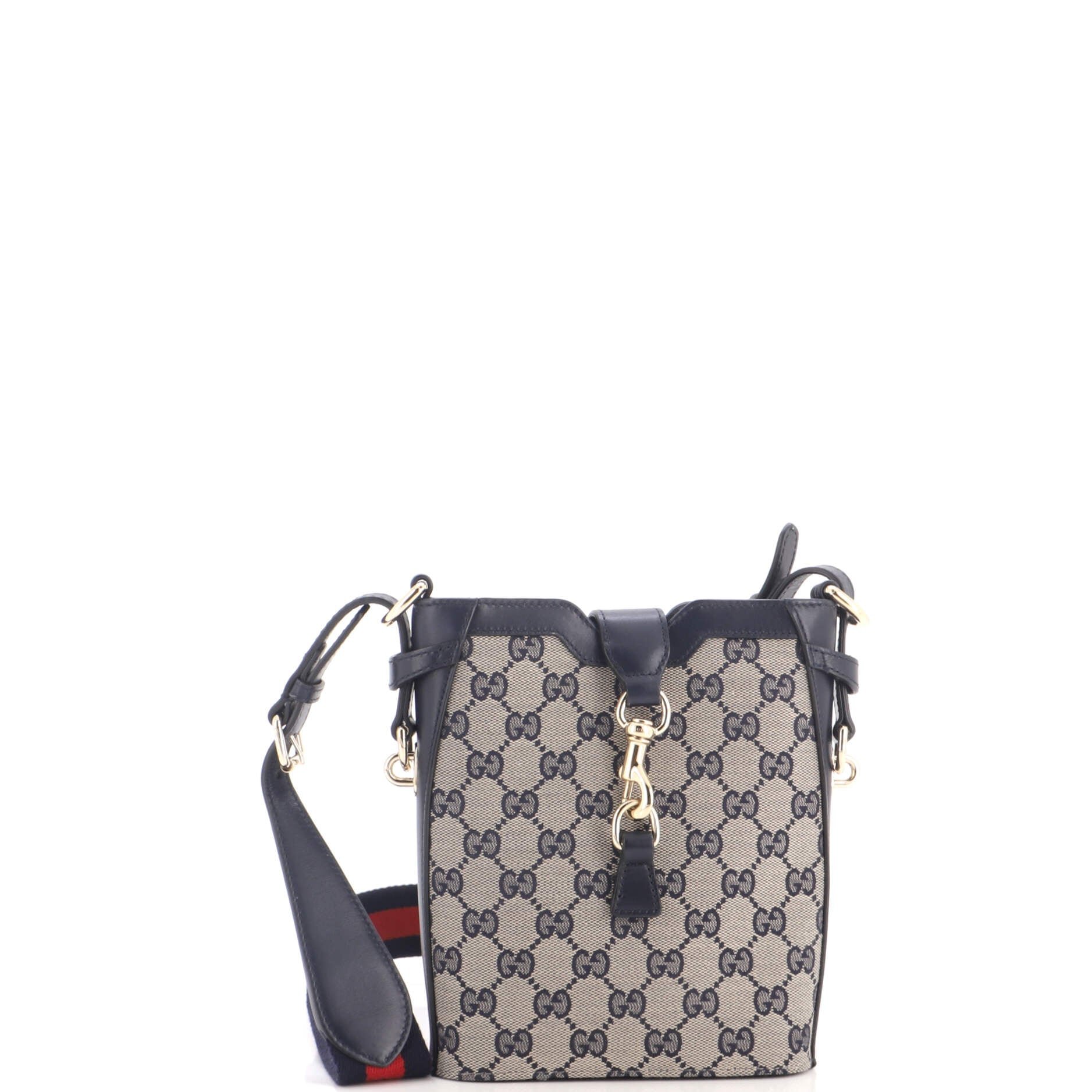 Bucket Bag GG Canvas with Leather Mini