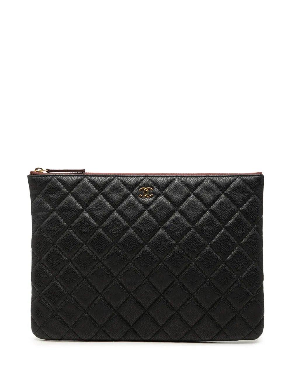 2015-2016 Medium Quilted Caviar O Case clutch bag