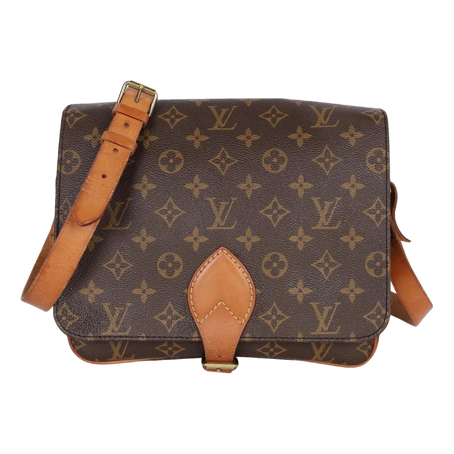 Cartouchière leather crossbody bag