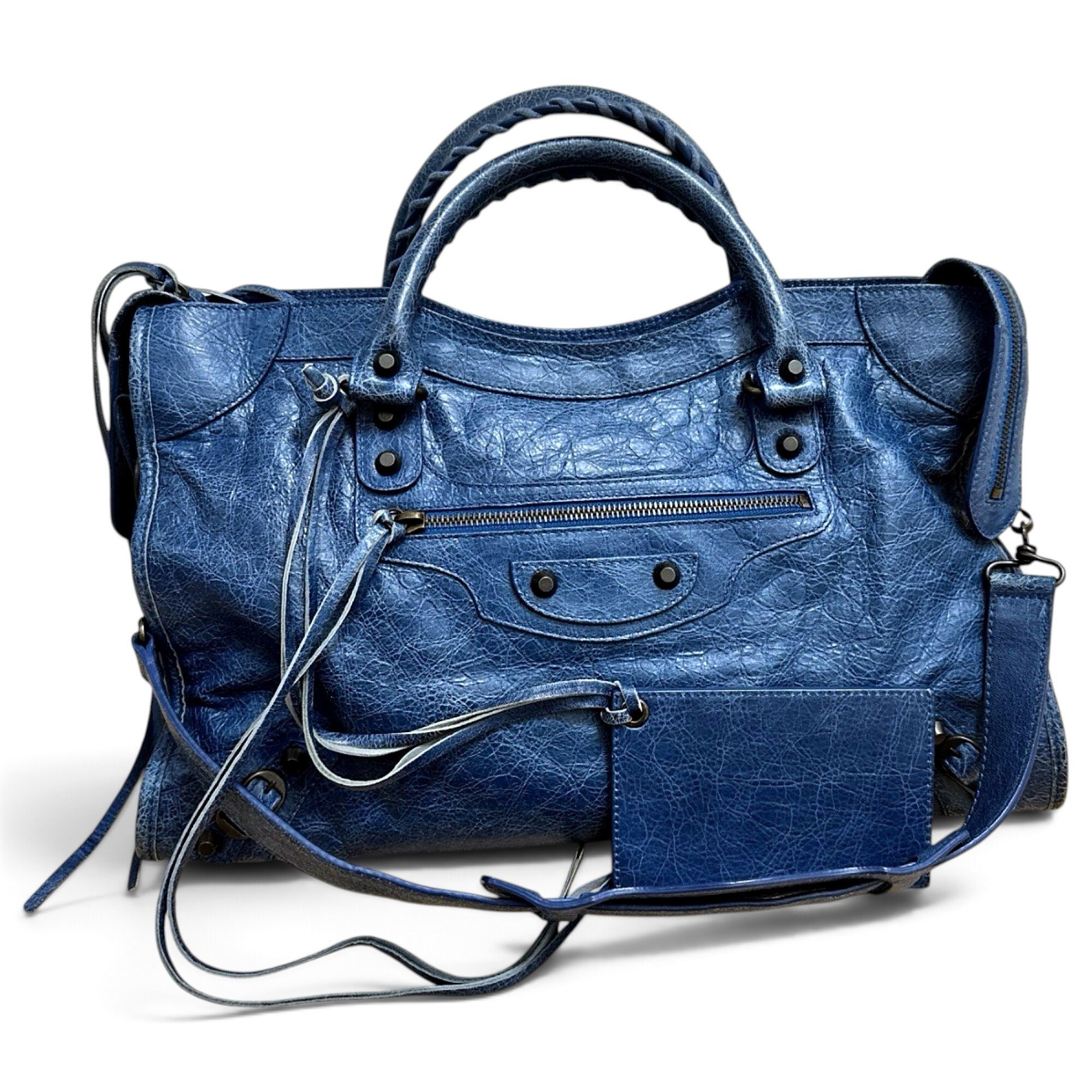 City leather handbag