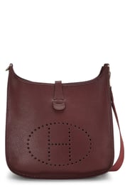 Hermès Burgundy Clemence Evelyne I GM