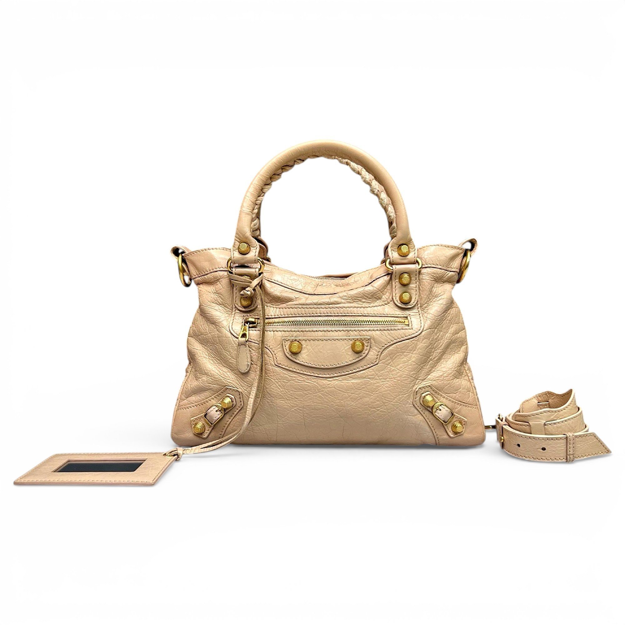 City leather handbag