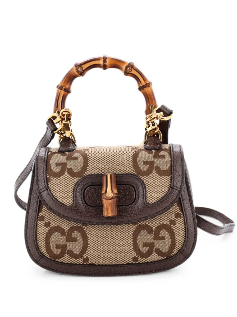 Bamboo 1947 Top Handle Bag Jumbo GG Canvas Mini crossbody bag