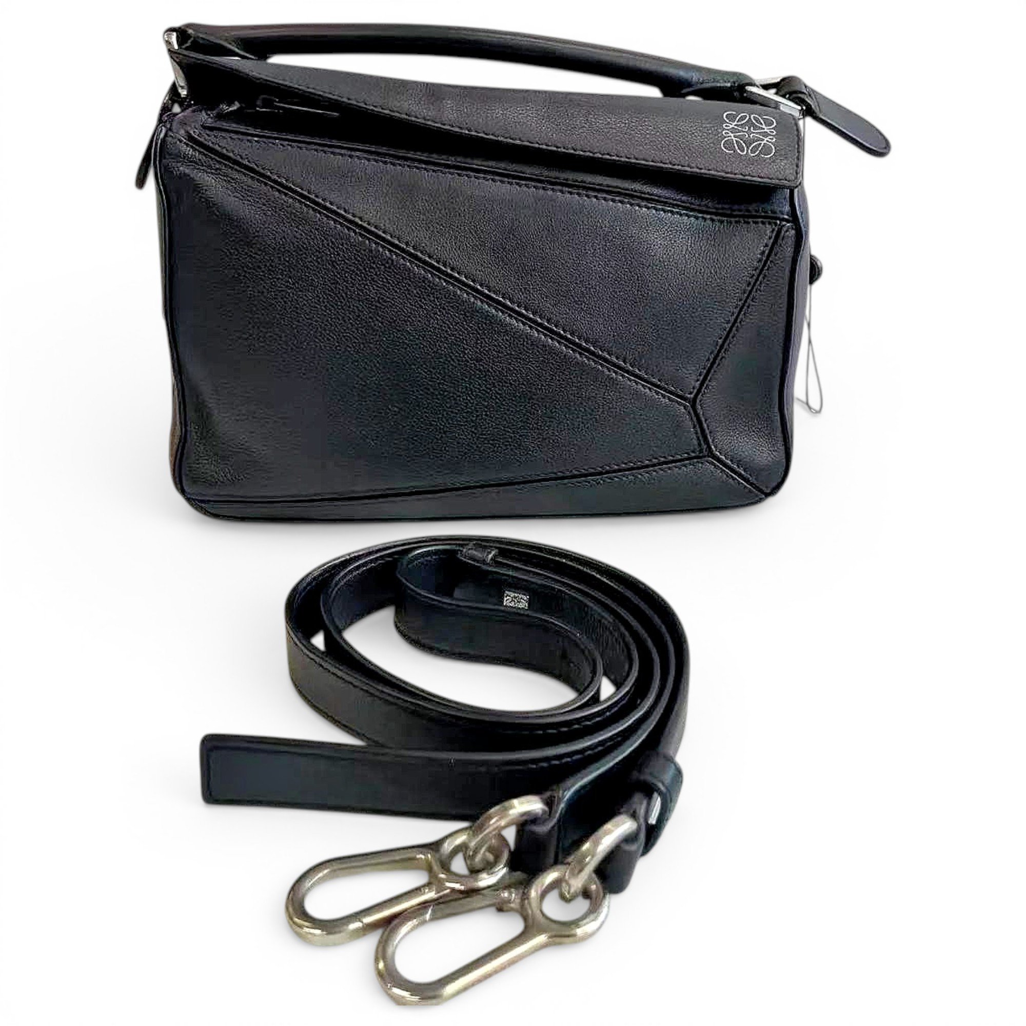 Puzzle leather crossbody bag