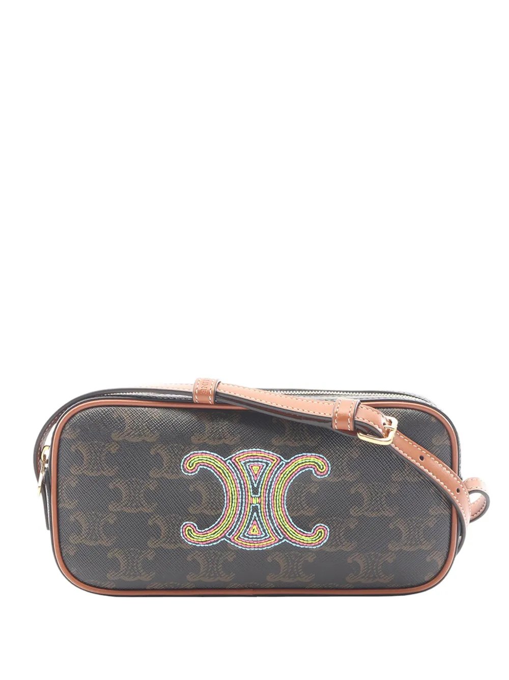 2010-2026 Mini Triomphe Cuir Coated Canvas Camera Bag shoulder bag