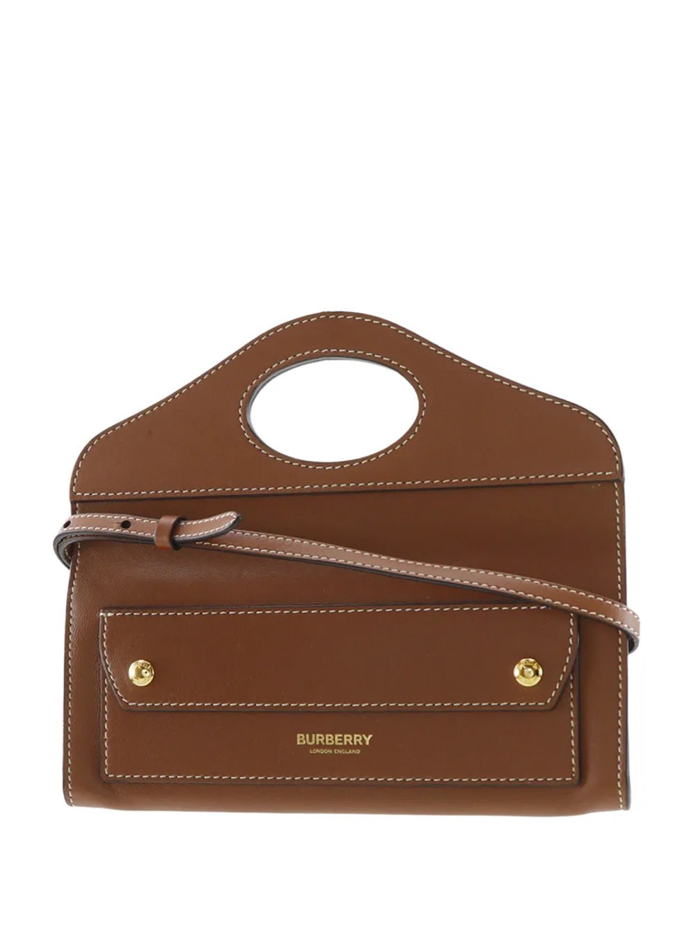 2020 Calfskin Pocket Clutch with Strap satchel